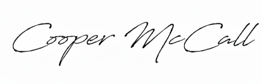 LT Cooper McCall, USN - Navy Submarine Officer signature